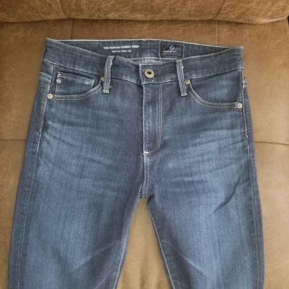 AG/Adriano Goldschmeid The Farrah High Rise Skinny Crop Jeans Size 25 EU… - Picture 2 of 10